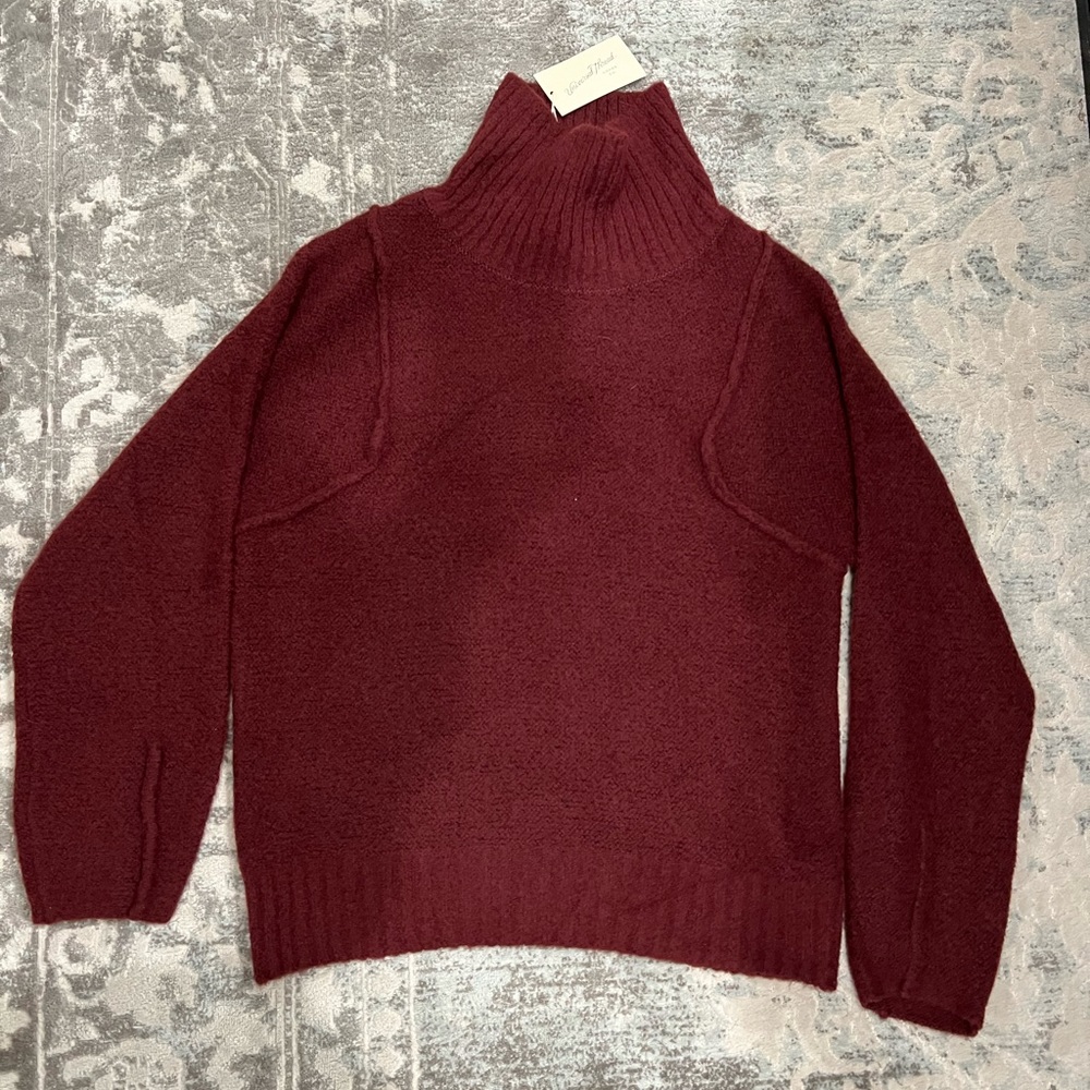 Maroon turtle neck sweater! Size medium! New with tags!